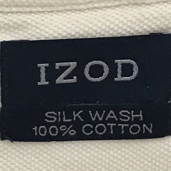 Men’s Izod Silk Wash Cream Polo Shirt - Picture 7 of 9